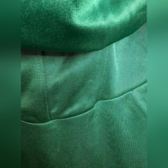 Asos Emerald Green Spaghetti Strap Satiny Corset Evening Dress, Women Size 6 - Picture 4 of 9